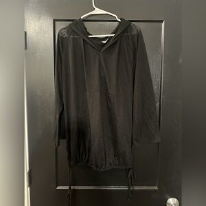 Kona Sol Black Hooded Cover Up